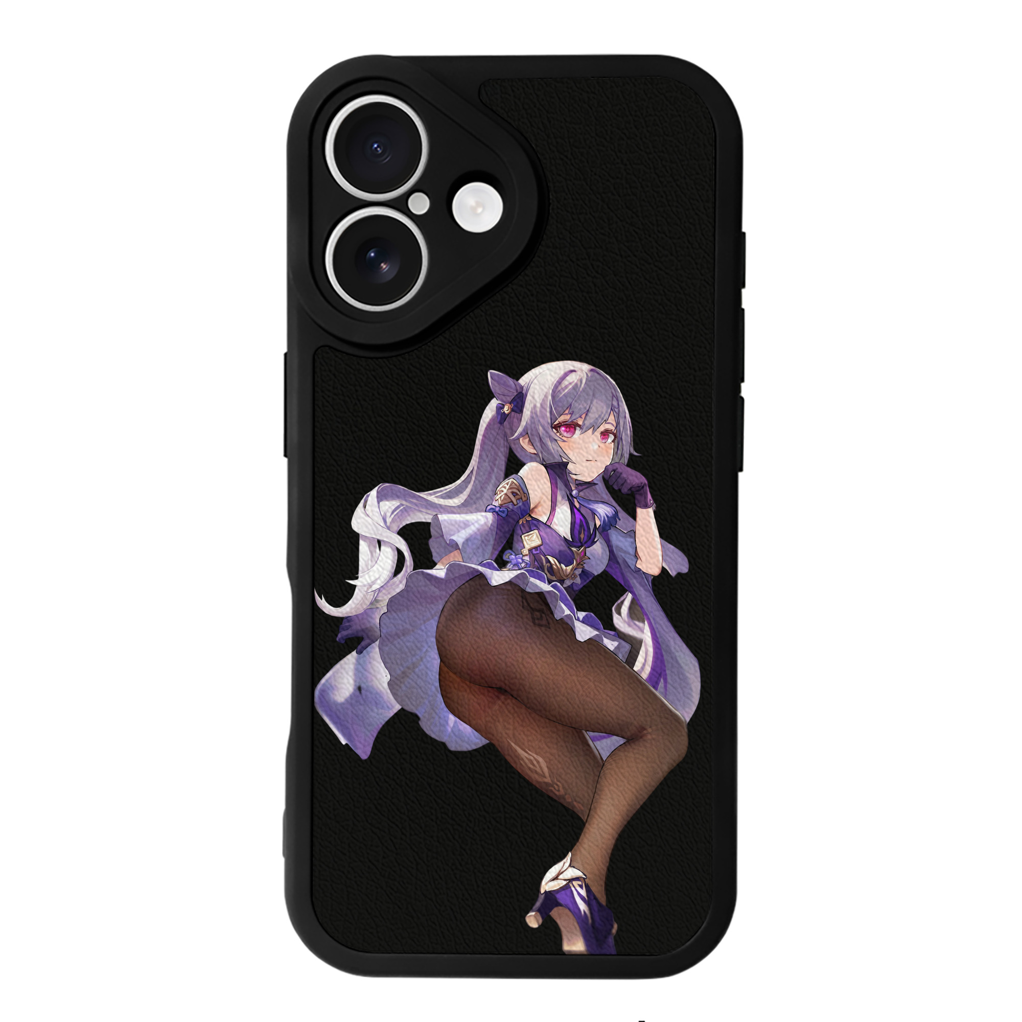げんし神 刻晴 こくせい genshin Kokusei 【iPhone 16シリーズ対応】シリコンスマホケース（レザー調） 材質：シリコン